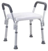 Stolička 55,5x56 cm strieborná/biela