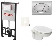 Cenovo zvýhodnený závesný WC set Alca do ľahkých stien / predstenová montáž + WC Ceramia S-Line Pro SIKOASP3