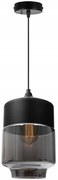 Závesné svietidlo Oslo 1, 1x čierne/grafitové sklenené tienidlo