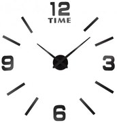 Nástenné hodiny Diy BAST 3D - čierne