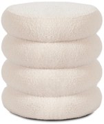 Dekoratívna taburetka Rossa, krémová