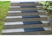 Gumený nášľap na schody, 750 x 250 mm, 1 ks, čierna