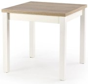 Rozkladací stôl Gracjan 80/160x80cm doska/ABS/MDF– Dub Sonoma/Biely