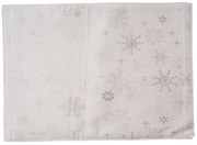 Vianočné Prestieranie vodeodolné Vločky strieborná, 32 x 45 cm
