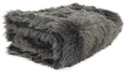 Kožušinová deka, sivá, 150x180, EBONA TYP 5