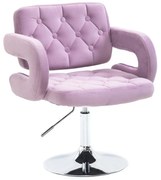 LuxuryForm DESIGN Stolička ADRIA VELUR na striebornom tanieri - levanduľa