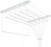 Erga Erga, stropný vešiak na sušenie bielizne 5x100 cm, biela, ERG-SEP-10SUSSUF5PP10