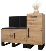 Predsieňová zostava Amanda 18 (dub artisan + čierna). Vlastná spoľahlivá doprava až k Vám domov. 1086014