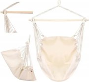 Brazílske závesné hojdacie kreslo Porto béžove 10146