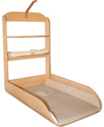 Závesný prebaľovací pult v dekore buku v prírodnej farbe Liebhabär – Roba