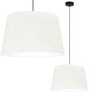 Závesné svietidlo Gaja, 1x krémové textilné tienidlo, (fi 44cm), b
