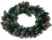 Vianočný dekoračný veniec Snowy zelená, pr. 40 cm
