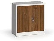 Zvárané skrine s lamino dverami, 800 x 800 x 400 mm, RAL 7035/orech