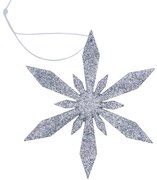 DECOLED Snehová vločka III, priemer 15 cm, strieborná