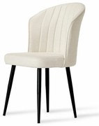 Súprava jedálenských stoličiek Rubi Cream and Black, 4 ks