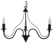 Luster na reťazi MINERWA 3 3xE14/40W/230V čierna