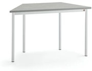 Stôl SONITUS TRAPETS, 1200x600x720 mm, linoleum - šedá, biela