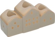 Svietnik Hauses 13x5x7cm beige
