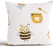 Bavlnená obliečka na vankúš Renforcé 40 × 40 cm - Čmeliak od medu