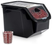 VILDE Skladovací box na cibuľu a zemiaky, čierny - čierny (13l)