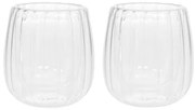 Sada dvoch pohárov CEMBRA GROOVE s dvojitým dnom 888118 250 ml