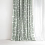 Goldea bavlnený záves - mozaika na šalviovom 140x150 cm