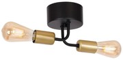 Prisadený luster BRENDA 2xE27/60W/230V čierna/zlatá
