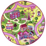 Koberec Kids Funfair 1,0/1,0 okrúhly ružový