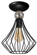 Prisadený luster JEWEL 1xE27/60W/230V čierna