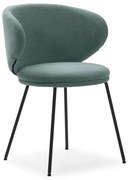 Zelené čalúnené jedálenské kreslá v súprave 2 ks Rush – Marckeric