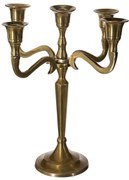 Hliníkový svietnik Leland, 23x23x27 cm, zlatá