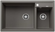 Blanco Metra 9, silgranitový drez 860x500x190 mm, 2-komorový, sivá vulkán, BLA-527304
