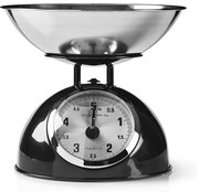 Nedis KASC110BK - Retro kuchynská váha s miskou čierna