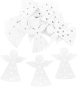 anjel drevený biely na dekorovanie 5×5×0,3cm cena za 1ks