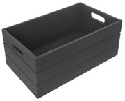 Orion Drevená debnička, antracitová, 36 x 26 x 15 cm, L