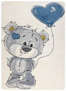 Dywany Łuszczów, Detský kusový koberec Petit E1593 Teddy bear cream, 140x190, šedá, detská izba