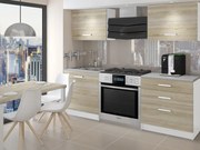 Kuchynská linka Belini 120 cm dub sonoma s pracovnou doskou Saturno  TOR SATURNO/2/WT/DS/0/P