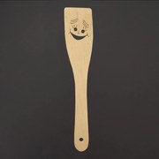 AMADEA Drevená obracačka s veselou tvárou, masívne drevo, 28 cm