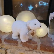 DECOLED Medvídek, 30 x 11 x 20 cm, bílý