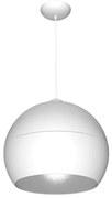 Závesné svietidlo Lea, 1x biele kovové tienidlo, w