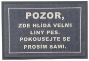 Rohožka Lenivý pes 40x60 cm – na von aj na doma, 40x60, šedá, GDmats