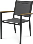 Záhradná stolička Autronic kov Šedá AZC-L1303 GREY