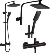 Rea Tom, sprchová súprava s termostatickou batériou, čierna matná, REA-P7101