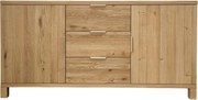 Široká komoda s 2 dvierkami a 3 zásuvkami, 180x50x90 cm