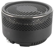 Stolný gril na drevené uhlie 4xAA/USB čierna