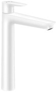 Hansgrohe Talis E, vysoká umývadlová batéria 240 s odtokovou súpravou s tiahlom, biela matná, HAN-71716700