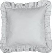 Vankúš s volánom tmavo šedá 40x40cm