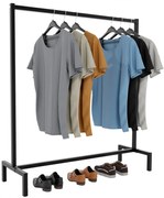 Stojan na oblečenie Melva 120x38x120 - Čierna