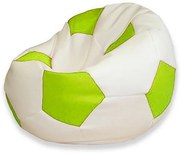 Sedací vak futbalová lopta bielo-limetková EMI