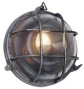 Vonkajšie nástenné svietidlo strieborné okrúhle IP44 - Noutica